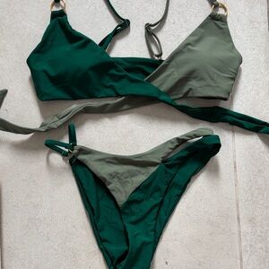 SHEIN Forest and Olive Bikini Set